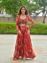 Floral Modern Three-Piece Suit Set