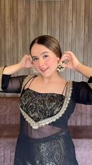 classic black kurti set