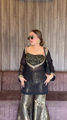 classic black kurti set