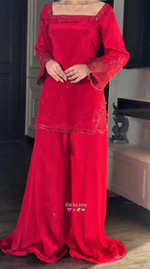 Red stunning Suit Set With Dupatta