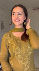 Chikankari Exclusive Kurti_Pent Pair Design