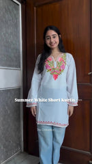 best Kashmiri Ariwork Cotton Short Kurtas