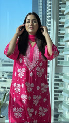 Rose Muslin Crepe sets